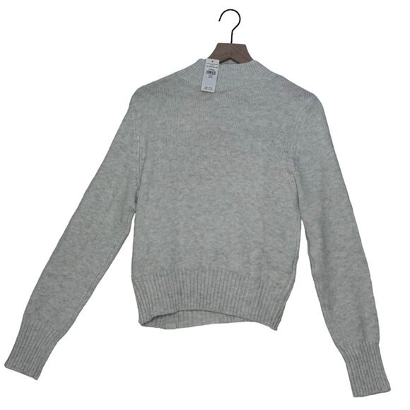 American Eagle Smiley Sweater Logo Mock Neck Lightweight Long Sleeve Size M NEW - Picture 3 of 9